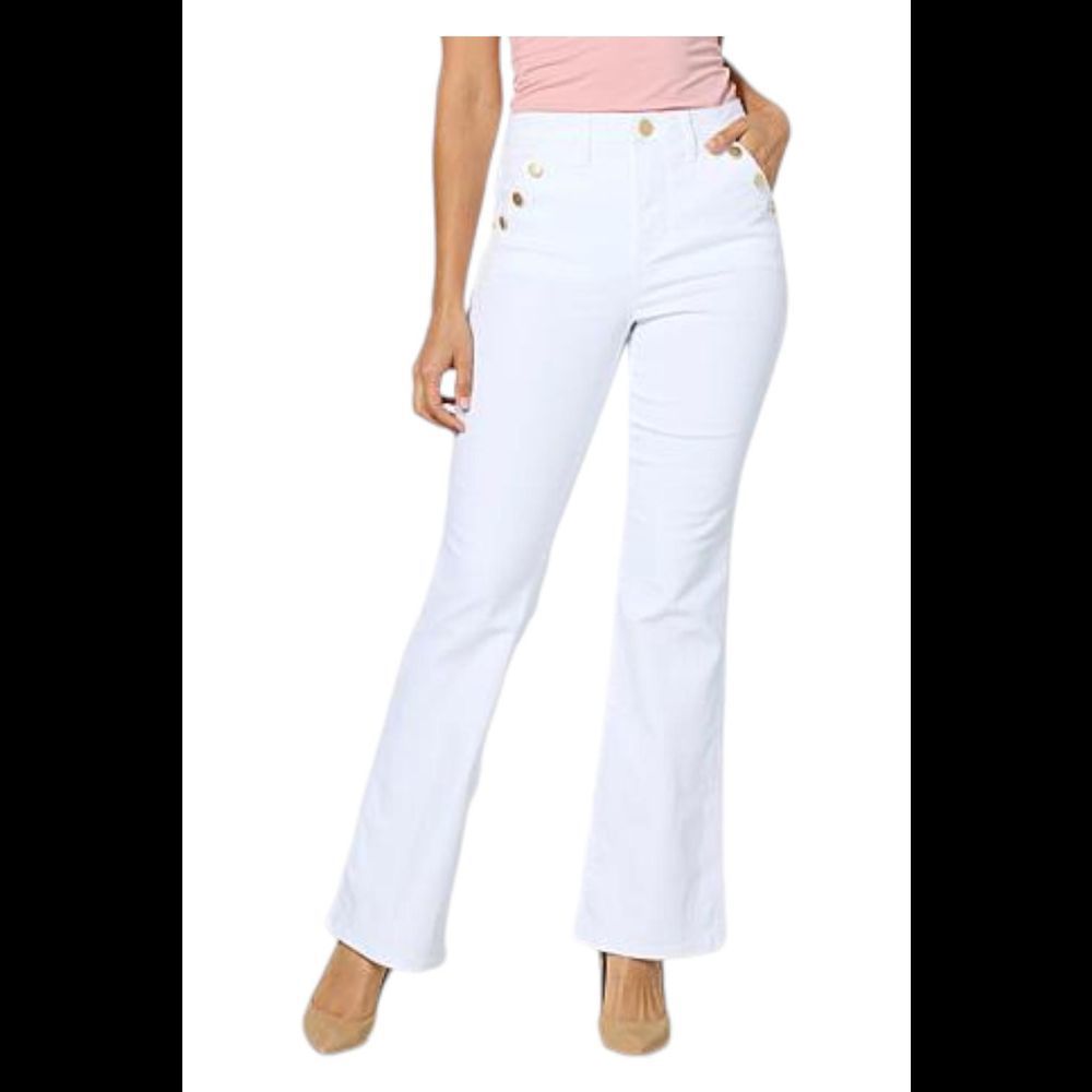 Democracy Women's Crisp White Boot Cut Jeans